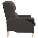 vidaXL Fauteuil Ergonomique Gris Foncé Tissu avec Pieds en Bois Standard