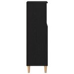 vidaXL Cabinet de Salle de Bain avec porte Chêne noir 30 x 30 x 100 cm