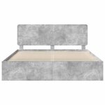 vidaXL Cadre de lit Béton 180 x 200 cm Bois de pin massif