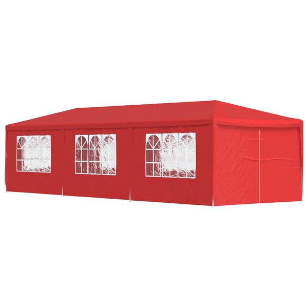 vidaXL Tente de fête 900 x 300 x 255 cm Rouge PE et acier