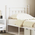 vidaXL Tête de lit métal blanc 80 cm