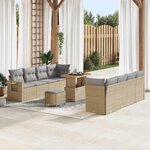 vidaXL Ensemble de canapé de jardin 11 Pièces beige et gris clair