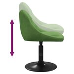 vidaXL Chaises pivotantes à manger lot de 2 vert clair velours