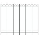 vidaXL Cloison de séparation 6 panneaux Blanc 240x200 cm Tissu