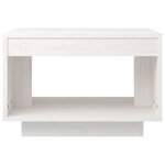 vidaXL Table basse blanc 50x50x33 5 cm bois de pin massif