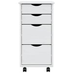 vidaXL Armoire roulante avec tiroirs MOSS blanc bois de pin solide