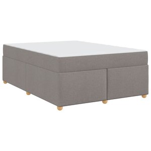 vidaXL Cadre de lit avec matelas Taupe 140 x 200 cm tissu