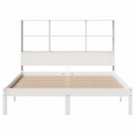 vidaXL Lit bibliothèque sans matelas blanc 120x200 cm bois pin massif
