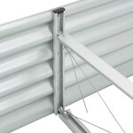 vidaXL Lit surélevé de jardin 400x80x44 cm Acier galvanisé Argenté