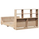 vidaXL Lit bibliothèque sans matelas 140x190 cm bois massif