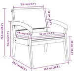 vidaXL Chaise de jardin 2 Pièces Marron Bois d'acacia massif