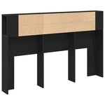Tête de lit en chêne noir vidaXL - 160x19x104 5 cm en bois d'ingénierie