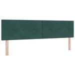 vidaXL Lit à ressorts avec matelas Vert foncé 180 x 200 cm Velours