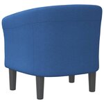 vidaXL Chaise cabriolet bleu tissu