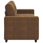 Canapé loveseat vidaXL Marron 140 cm en simili cuir