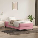 vidaXL Sommier à lattes de lit sans matelas rose 100x220 cm velours