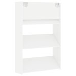 vidaXL Armoire à chaussures murale Blanc 60x18x90 cm Aggloméré