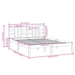 vidaXL Cadre de lit Blanc Bois massif 140x200 cm