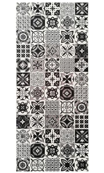 Tapis de Cuisine carreaux de Ciment 90 x 130 cm - Noir