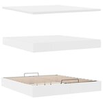 vidaXL Cadre de lit ottoman avec matelas blanc 180x200 cm similicuir