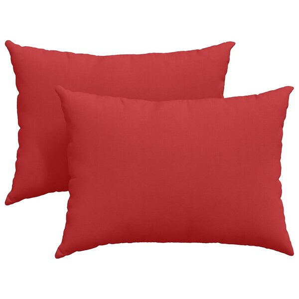 vidaXL Coussins de canapé 2 pc tissu Rouge 70 x 50 cm