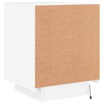 vidaXL Armoire de chevet avec lumières LED blanc bois d'ingénierie