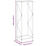vidaXL Portant de bois chauffage blanc 34x25x100 cm