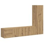 vidaXL Meubles TV muraux 3 Pièces chêne artisanal bois d'ingénierie