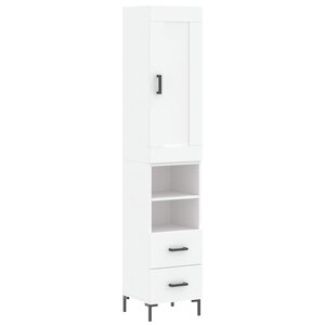 vidaXL Buffet haut Blanc 34 5x34x180 cm Bois d'ingénierie