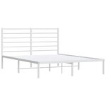 vidaXL Cadre de lit métal sans matelas et tête de lit blanc 120x190 cm