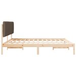 vidaXL Cadre de lit avec tête de lit rembourrée Taupe 200 x 200 cm