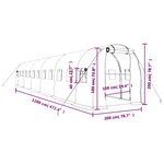 vidaXL Serre avec cadre en acier vert 24 m² 12x2x2 m