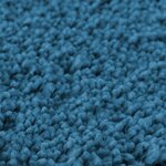 Tapis de bain U en forme de U bleu 50x50 cm en polypropylène antidérapant