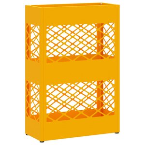 vidaXL Porte-parapluie jaune moutarde 28 x 12 x 41 cm Acier