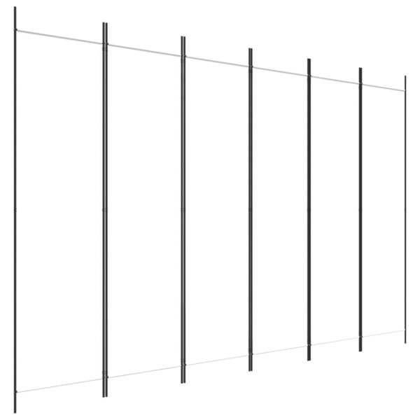 vidaXL Cloison de séparation 6 panneaux Blanc 300x200 cm Tissu