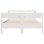 vidaXL Cadre de lit sans matelas blanc 140x200 cm bois de pin massif