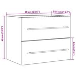vidaXL Meuble de salle de bain vieux bois 60x38 5x48 cm