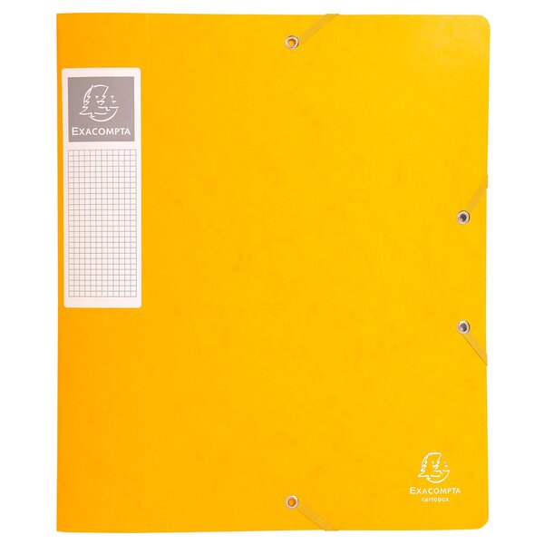 Boite De Classement Cartobox Dos 60mm Carte Lustrée - A4 - Jaune - X 10 - Exacompta