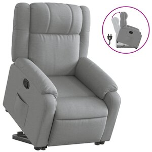 vidaXL Fauteuil inclinable Gris clair Tissu