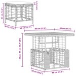 vidaXL Ensemble de salle à manger pour jardin 3 Pièces Nature et Blanc
