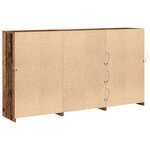 Buffet vidaXL avec lumières LED Bois vieux 202x37x100 cm Bois reconstitué