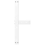 vidaXL Pieds de table basse en T  2 pièces  blanc  60 x 25 x (30-31) cm  acier