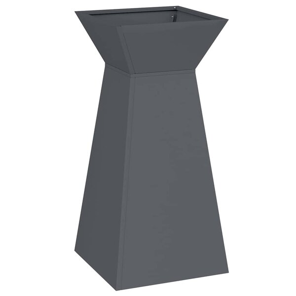 vidaXL Jardinière à pilier Anthracite 35 x 35 x 73 cm Acier