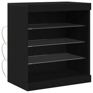 vidaXL Buffet Chêne noir 60.5 x 37 x 67 cm Bois d'ingénierie