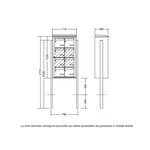 Bloc collectif leabox.com  2x4  grade 3  simple face  Extérieur  fixation sur pieds à sceller  Rouge pourpre RAL 3004 finition brillante