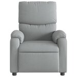 vidaXL Fauteuil inclinable en tissu gris clair