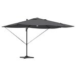 vidaXL Parasol Déporté - Anthracite Anthracite Polyester Grand
