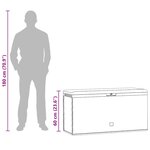 vidaXL Boîte de rangement de jardin Marron 114x47x60 cm