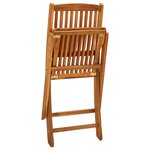 vidaXL Chaises pliables d'extérieur 2 Pièces Bois d'acacia solide