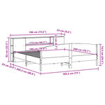 vidaXL Lit bibliothèque sans matelas 180x200 cm bois massif de pin
